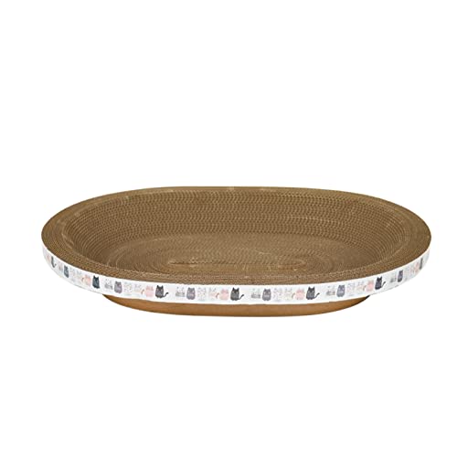 Kratzpappe für Katzen Katzenkratzbrettstreu integriertes verschleißfestes Katzenklauenbrett Kratzfeste Katzenschüssel Katzenbecken Katzenstreu rundes Katzenzubehör Katzenspielzeug (Size : XL) von GRFIT