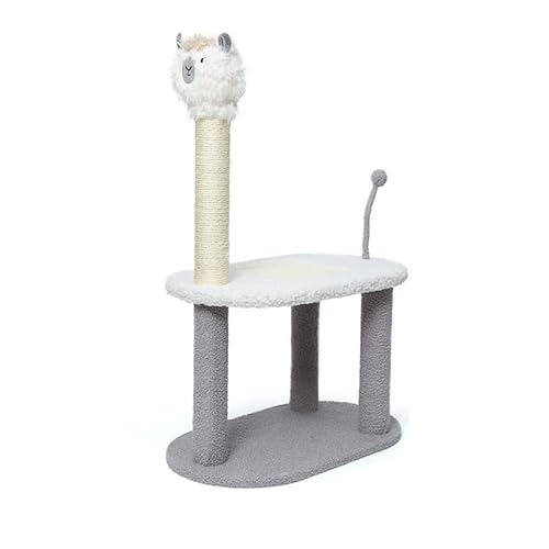 Kratzbaum Haustier Katzenklettergerüst Alpakaform mit lustigem Katzenball Kleiner und mittelgroßer Katzenkratzbaum (Color : B) von GRFIT