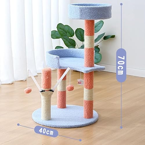 Kratzbaum Katzenkratzbaum Dreilagiges Kratzbaumhaus Vierlagiges Katzen-Klettergerüst Couchschutz Möbel Katzenkratzbaum Haustiere Spielzeug (Color : Three Layer) von GRFIT