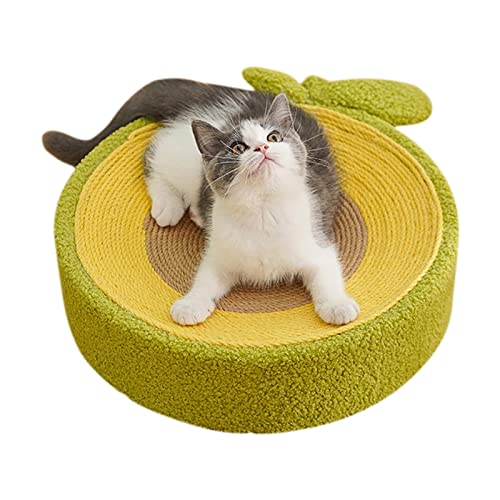 Kratzpappe für Katzen Cat Scratcher Bed 3-in-1-Katzenkratzer mit süßem Avocado-Kappen-Lounge-Bett for Schutz von Möbeln Katzenspielzeug von GRFIT