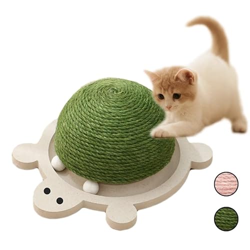 Kratzpappe für Katzen Katzen Kratzschaber Spielzeug Katze Kratzbrett Matte Ball Spielzeug for Krallenschärfer Möbel Heimtierbedarf Katzenspielzeug (Color : Green) von GRFIT