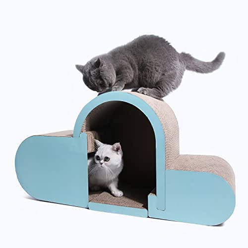 Kratzpappe für Katzen Katzenkratzbrett, Katzennest, Bohrtyp, Nicht tropfendes Wellpapier, Katzenklettergerüst, wolkenförmiges Katzenklauenbrett Katzenspielzeug von GRFIT