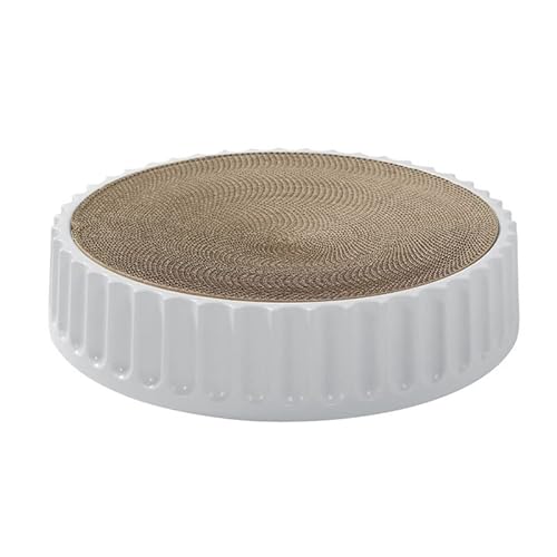 Kratzpappe für Katzen Rundes Kratzbrett for Katzen, Schleifklauen, Karton, Wellpappe, Katzen, Kratzbrett, Kätzchen, Schaber, Heimtierbedarf Katzenspielzeug (Size : L) von GRFIT