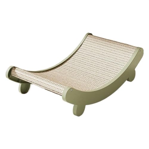 Kratzpappe für Katzen Sisal-Katzenkratzbrett-Nest, All-in-One, groß, verschleißfest, fällt Nicht ab, Splitterschleifer, Katzenspielzeugzubehör Katzenspielzeug (Color : Green) von GRFIT