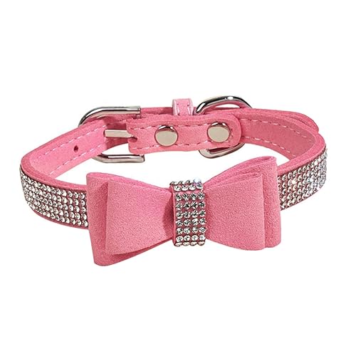 GRIRIW Bandanas 1 Satz Diamanthalsband für Haustiere rosa Halsband Diamant-Strasssteine welpenhalsband Hunde Strass hundehalsband verstellbares Haustierhalsband schwer Seil Schal von GRIRIW