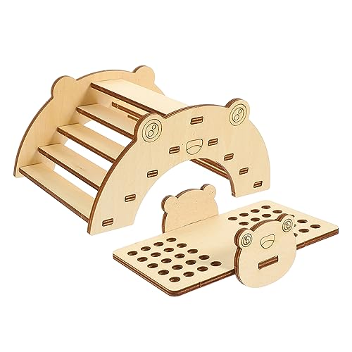 GRIRIW 1 Satz Hamsterschaukel + Wippe DIY zusammengebautes Kleintier-Lebensraumdekoration Hamster brücke Hamster DIY- für Hamster Hamsterspielzeug DIY-Wippe von GRIRIW
