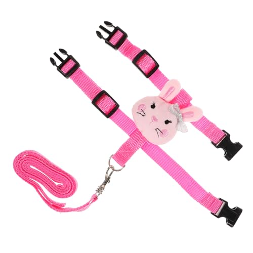 GRIRIW 1 Satz Haustierleine Welpe Ratte XXX Träger Tiere Frettchen Futterspender Einziehbar Hasengeschirr Und Leine Schildkröte Haustierkäfig Katzenweste Fliehen Zubehör Rosa Polyester von GRIRIW