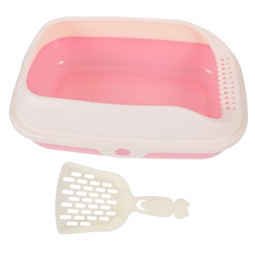 GRIRIW 1 Set-Box Katzentoilette Tablett Katzenklo Wurf drinnen streuwanne abfallbehälter litterbox katzentoillette Katze Bettpfanne hohe Seitentoiletten für Katzen Plastik Rosa GRIRIW 1 Set-Box Katzentoilette Tablett Katzenklo Wurf drinnen streuwanne abfallbehälter litterbox katzentoillette Katze Bettpfanne hohe Seitentoiletten für Katzen Plastik Rosa von GRIRIW