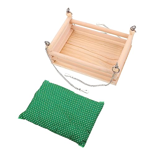 GRIRIW Gemütlicher Haustierkäfig Aus Holz Hängematte Hamsterhaus Kokosnusshütte Bett Hamster-wohnraum Kleintier-hängematte Spielnest von GRIRIW