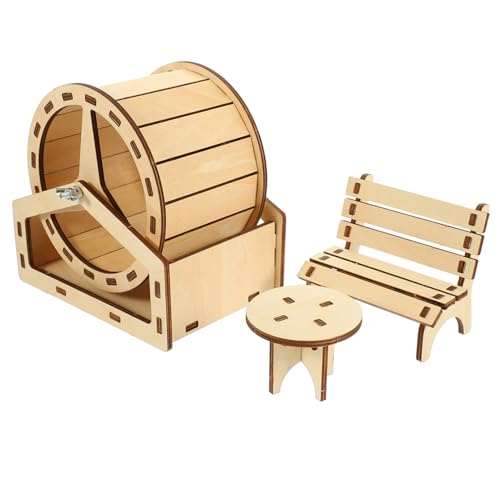 GRIRIW 1 Set Hamster Holzhaus DIY Montiertes Kleintier Lebensraum Dekoration Für Form Laufstall Hamster Lebensraum Dekoration Hamster Spielspielzeug Labyrinth Haustier Kleintier von GRIRIW
