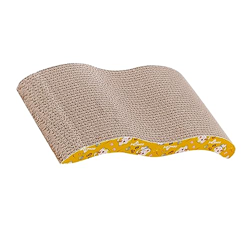 GRIRIW 1 Stück Kratzspielzeug Für Katzen Kratzen Crinkle Cat Toy Katzenkratzer Drinnen Kätzchen Welle Katzenspielzeug Katzenkratzbrett Kätzchen Kratzbrett Khaki von GRIRIW