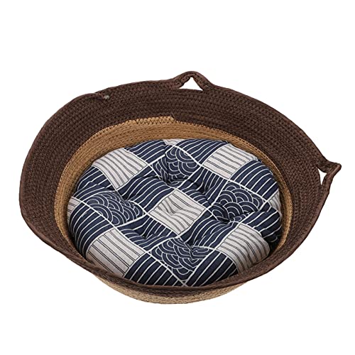 GRIRIW 1stück Bequemer Katzenkorb Aus Rattan Halbgeschlossener Schlafplatz Für Haustiere Kühlendes Nest Für Sommer Für Zuhause Und Unterwegs GRIRIW 1stück Bequemer Katzenkorb Aus Rattan Halbgeschlossener Schlafplatz Für Haustiere Kühlendes Nest Für Sommer Für Zuhause Und Unterwegs von GRIRIW