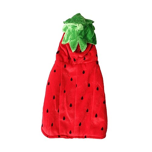 GRIRIW Halloween Haustierkostüm Hundebekleidung Roter Erdbeer-Hoodie Für Chihuahuas Pudel GRIRIW Halloween Haustierkostüm Hundebekleidung Roter Erdbeer-Hoodie Für Chihuahuas Pudel von GRIRIW