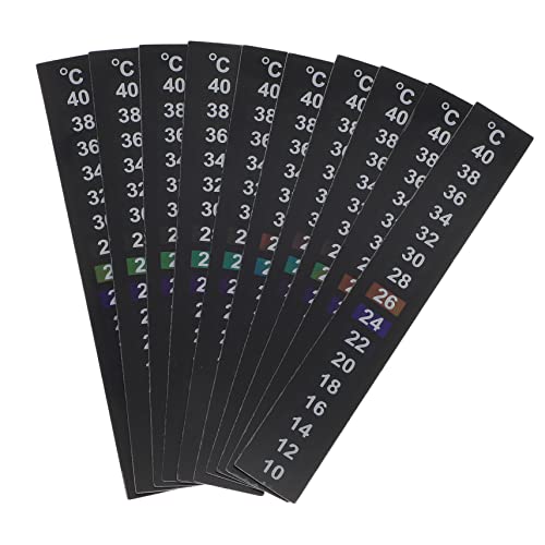 GRIRIW 10 Stück Teiliges Aquarium Thermometer Selbstklebende Temperaturaufkleber Farbwechsel Thermometerstreifen für Fischbecken Sicher Batterien für Aquarien GRIRIW 10 Stück Teiliges Aquarium Thermometer Selbstklebende Temperaturaufkleber Farbwechsel Thermometerstreifen für Fischbecken Sicher Batterien für Aquarien von GRIRIW