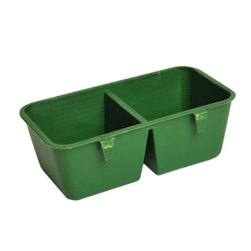 GRIRIW 10 Stück Teiliges Fach Futternapf aus Langlebigem Kunststoff Doppelte Futter und Wasserschale für Kleine Vögel und Papageien Einfach zu Reinigen Käfig zu Befestigen für von GRIRIW