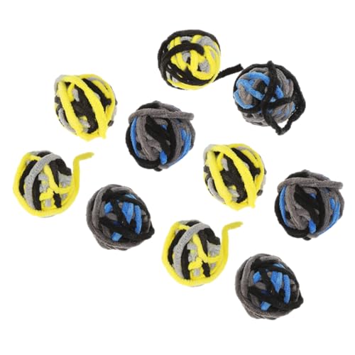 GRIRIW 10 Stück Teiliges Interaktives Katzen Spielzeugset Weiche Plüschbälle für Katzen Geeignet für Indoor Spiel und Stressabbau Blaue und Gelbe Bälle GRIRIW 10 Stück Teiliges Interaktives Katzen Spielzeugset Weiche Plüschbälle für Katzen Geeignet für Indoor Spiel und Stressabbau Blaue und Gelbe Bälle von GRIRIW