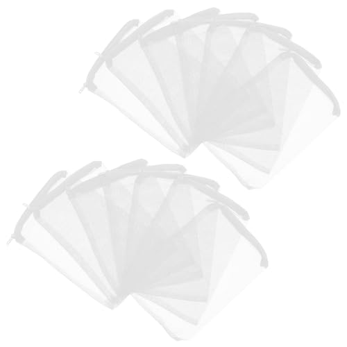GRIRIW 10 Stück Einfache Materialbeutel Für Aquarien Polyester-netzbeutel Mit Reißverschluss 20 X 30 cm Zufällig Ausgewähltes Tank-filtrationsmaterial von GRIRIW