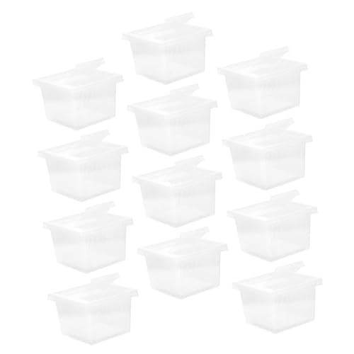 GRIRIW 12 Stück Teiliges Transparentes Reptilien Terrarium Multifunktionale Futter und Aufzuchtbox für Spinnen Eidechsen Schlangen und Kleine Haustiere Tragbar und Atmungsaktiv Robustes von GRIRIW