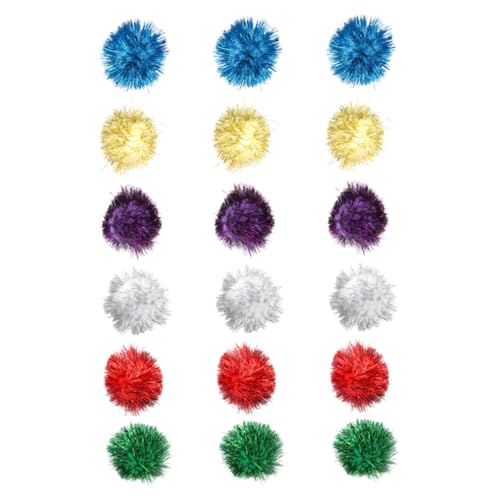 GRIRIW 18Stücke Katzenspielzeug Lametta Bälle Glitter Pom Pom Bälle Für Katzen Interaktives Für Kätzchen Farben Zufällig Für Spiel Und Spaß GRIRIW 18Stücke Katzenspielzeug Lametta Bälle Glitter Pom Pom Bälle Für Katzen Interaktives Für Kätzchen Farben Zufällig Für Spiel Und Spaß von GRIRIW