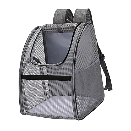 GRIRIW Haustier-Rucksack Für Katzen Und Hunde Atmungsaktive Netz-haustiertasche Aufrollbar Bequemer Schultergurt Tragbar Für Die Reise von GRIRIW
