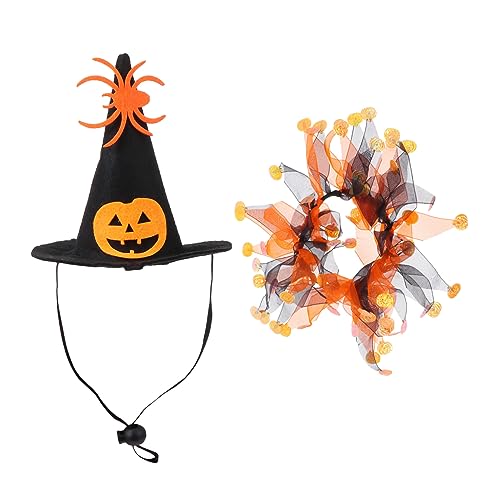GRIRIW 1Satz Halloween Haustierzubehör Kappe Und Halstuch Für Katzen Und Niedliches Halloween Kostüm Für Haustiere Festlichkeiten Und Partys von GRIRIW