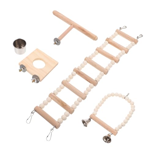 GRIRIW Spielzeug-Set Für Papageien Und Hamster Holzstab-schaukelleiter Klettergerüst Für Kleintiere Interaktives Käfigspielzeug Für Vögel Robust Und Sicher Für Gesundes Zahnwachstum GRIRIW Spielzeug-Set Für Papageien Und Hamster Holzstab-schaukelleiter Klettergerüst Für Kleintiere Interaktives Käfigspielzeug Für Vögel Robust Und Sicher Für Gesundes Zahnwachstum von GRIRIW