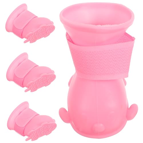 GRIRIW 1Satz wasserdichte Regenstiefel Für rutschfeste Hundeschuhe Verstellbar Für Schnee Kleine Hundestiefel von GRIRIW