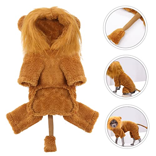 GRIRIW 1Stk Haustier verwandelt Sich in Löwenkleidung Halloween kostüm Halloween Costume kleine hundekleidung Löwenkostüm für Hund Kleider Kinderpyjamas Haustierzubehör der Hund Pudel von GRIRIW