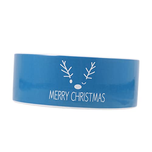 GRIRIW Keramik-Futternapf für Haustiere Weihnachtsmotiv Elch-Design multifunktional geeignet für Katzen und Hunde Blau GRIRIW Keramik-Futternapf für Haustiere Weihnachtsmotiv Elch-Design multifunktional geeignet für Katzen und Hunde Blau von GRIRIW