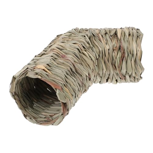 GRIRIW 1Stück Hamster Tunnel Aus Natürlichem Stroh Schlafnest Für Kleine Haustiere Dekorativer Tunnel Für Hamster Und Andere Kleintiere Gemütlicher Rückzugsort von GRIRIW