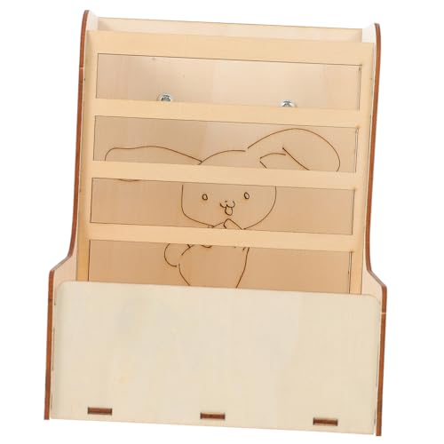 GRIRIW 1Stück Heu Feeder Aus Holz Futterspender Für Kleintiere Für Chinchillas Und Meerschweinchen Minimiert Heuwaste Platzsparend Reinigen von GRIRIW