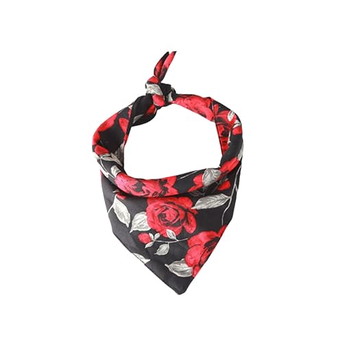 GRIRIW 1Stk Hundelätzchen Blumenhundeschals Dekorationen für Hochzeitszeremonien Haustiergeschenkidee Haustierpartykleidung Hund speichelhalsband Haustierhalsband-Dekor rote Rose Zubehör von GRIRIW