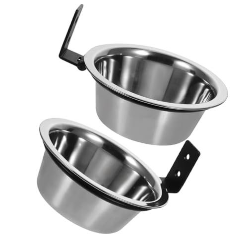 GRIRIW 2 Erhöhte Hundenäpfe: An Wand Hängende Futternäpfe – Erhöhter Vorratsbehälter Für Hundefutter Und Wasser – Stabiles Und Bequemes Füttern von GRIRIW