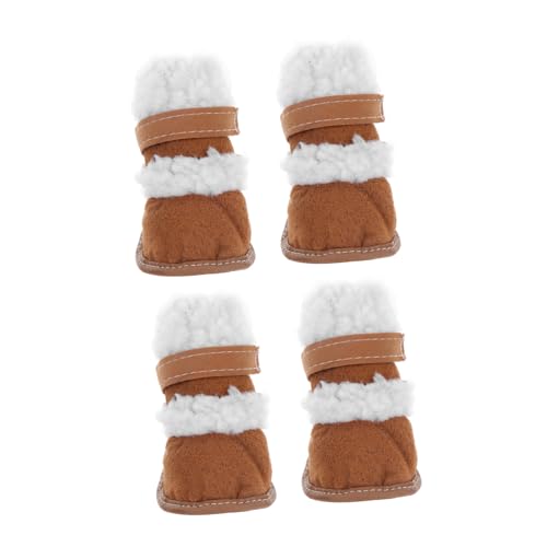 GRIRIW 4er-Pack Schneeschuhe für Haustiere Schneestiefel für Hunde Warm und Bequem – Sohle Zum Wandern von GRIRIW