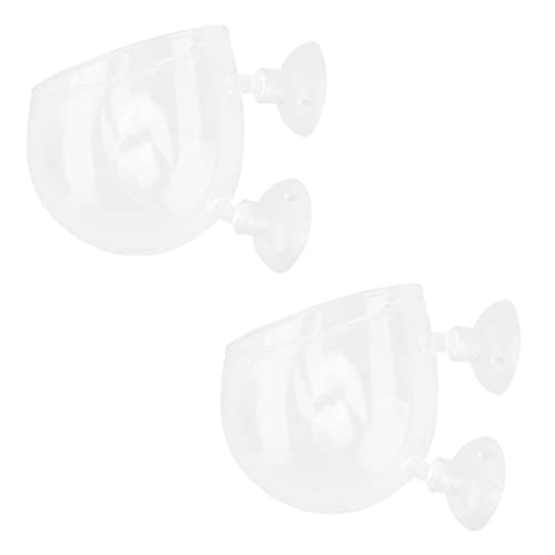 GRIRIW 2 Stück Aquarienpflanzen Töpfe mit Saugnäpfen Dekoration für Fischbehälter und Aquarien für Wasserpflanzen und Aquarienpflanzen Accessoires von GRIRIW