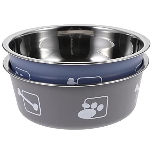 GRIRIW Praktisches Hundenapf-Set 2 Edelstahlnäpfe - Unterlage Für Hundefutter Und Wasser GRIRIW Praktisches Hundenapf-Set 2 Edelstahlnäpfe - Unterlage Für Hundefutter Und Wasser von GRIRIW