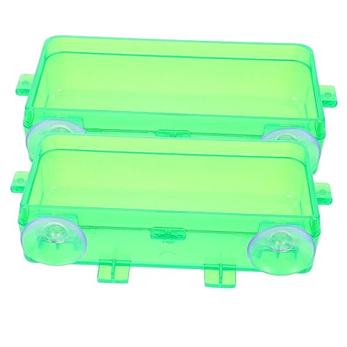 GRIRIW 2 Stück Futterstelle Für Reptilien Reptilienfutter Gecko-Essen Reptilien -fütterungsbehälter Gecko-Terrarium Schildkrötenfutter Wasserspender Für Reptilien Plastik Green von GRIRIW