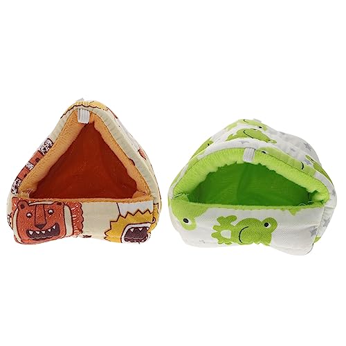 GRIRIW 2 Stück Hamsterhaus hamsterzubehör Hamster zubehör Hamster Käfigzubehör Hamsternest nagerhaus verstecken Bettwäsche empfindliches Hamsterversteck Haushalt Hamsterhütte Kristallsamt von GRIRIW