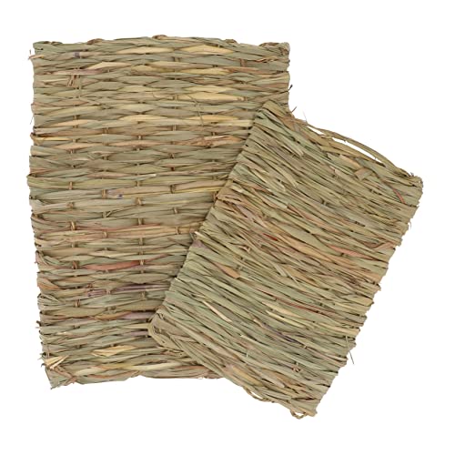 GRIRIW 2 Stück Haustier Grasmatte Kaninchenkäfig Hasen Tipi Fleecedecke Meerschweinchenkäfige Heu Futterstation Käfige Für Meerschweinchen Haustierbett Haustier Hasenspielzeug von GRIRIW