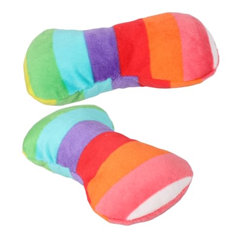 GRIRIW Regenbogen Hundespielzeug-Set 2-teilig Robustes Plüschspielzeug Für Große Hunde Weiches Material GRIRIW Regenbogen Hundespielzeug-Set 2-teilig Robustes Plüschspielzeug Für Große Hunde Weiches Material von GRIRIW