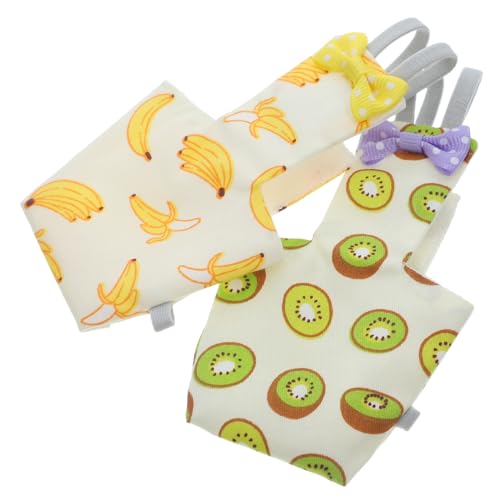 GRIRIW 2 Stück Vogelwindeln Für Nymphensittich-Spielzeug Atmungsaktive Papageienwindel Haustierzubehör Leichte Fliegende Kleidung Bowknot-Design von GRIRIW