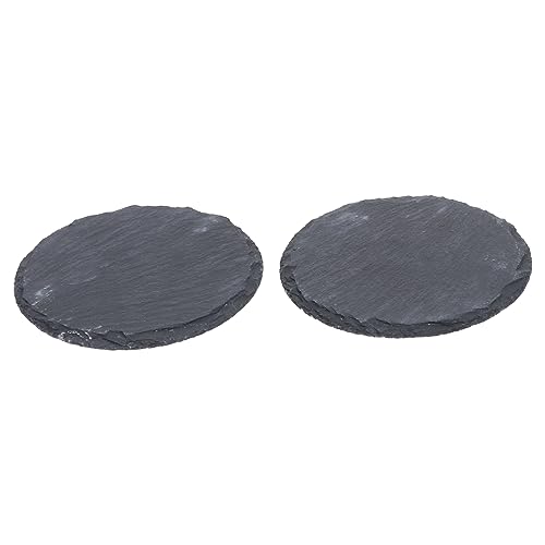 GRIRIW 2 Stück Schildkröte kriechende Scheibe Sonnenstein Höhle Schleifen Frosch Reptilien zubehör Schildkröten Badebereich Schale aus Schildpattstein Gecko Basking Stone Felsen Dark Grey von GRIRIW
