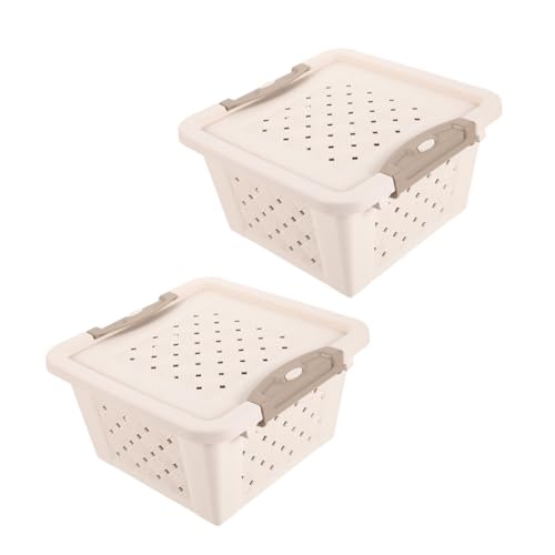 GRIRIW 2 Stück Tragbare Kleintier Transportbox aus Kunststoff Atmungsaktiv Sicherer Hamster Carrier Geeignet für Kaninchen Igel Chinchilla für Ausflüge Camping und Reisen von GRIRIW