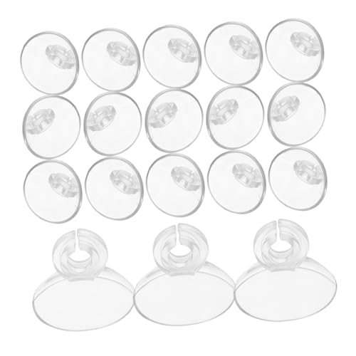 GRIRIW Saugnäpfe Aquarium Luftschlauch Saugnäpfe Aquarium 20 Stück Aquarium Saugnapf Clips Praktische Befestigungsclips Für Aquarien Robuste Schlauchsaugerhalterungen Transparent von GRIRIW