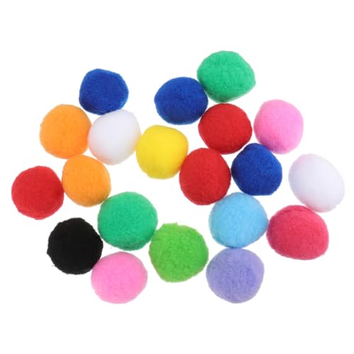 GRIRIW 20St Pompons Katzenspielzeug Crinkle-Bälle für Katzen kleine Flauschige Kugeln gemischte Pompons Spielzeuge Tier Flauschige Dekorationen Pompons zum Basteln Mehrfarbig Bommel Garn von GRIRIW