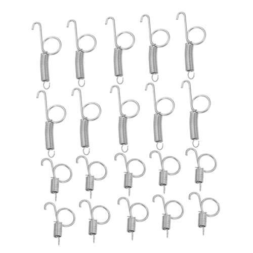 GRIRIW 20Stücke Kaninchenkäfig Türhaken Federkäfig Latch mit Pull Ring Design für Sichere Käfigtüren für Wachtel Tauben und Papageikäfige von GRIRIW