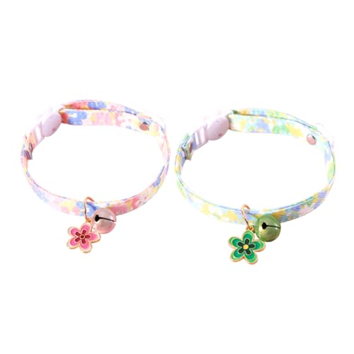 GRIRIW 2stücke Adorables Katzenhalsband Mit Verstellbarem Design Und Glockenanhänger Teiliges Für Tägliche Nutzung Und Besondere Anlässe Leicht Und Hautfreundlich Für Katzen Und GRIRIW 2stücke Adorables Katzenhalsband Mit Verstellbarem Design Und Glockenanhänger Teiliges Für Tägliche Nutzung Und Besondere Anlässe Leicht Und Hautfreundlich Für Katzen Und von GRIRIW