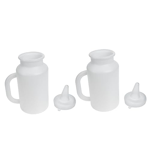 GRIRIW Silikonflaschen-Set 2 Stück 1 6 L Großes Fassungsvermögen Kälberbehälter Für Welpen Kätzchen Haustiere Sanftes Quetschdesign von GRIRIW