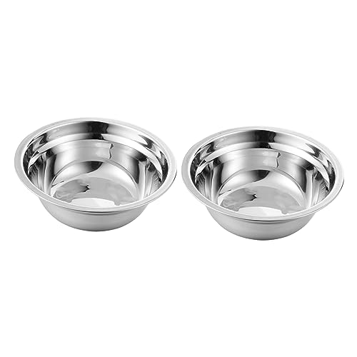 GRIRIW 2Stücke Edelstahlschalen für Haustiere rutschfeste Futternäpfe für Hunde und Katzen Langlebig Polierte Oberfläche für Futter und Wasser Vielseitig Einsetzbar von GRIRIW