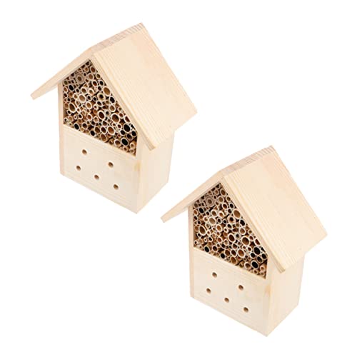 GRIRIW 2Stücke Hölzernes Bienenhaus Für Garten Outdoor Bienennest Aus Holz Als Bienengeschenk Für Bienenliebhaber Hängend Und Nachhaltig GRIRIW 2Stücke Hölzernes Bienenhaus Für Garten Outdoor Bienennest Aus Holz Als Bienengeschenk Für Bienenliebhaber Hängend Und Nachhaltig von GRIRIW
